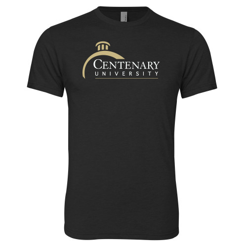  Next Level Black Triblend Tee - Centenary University Logo