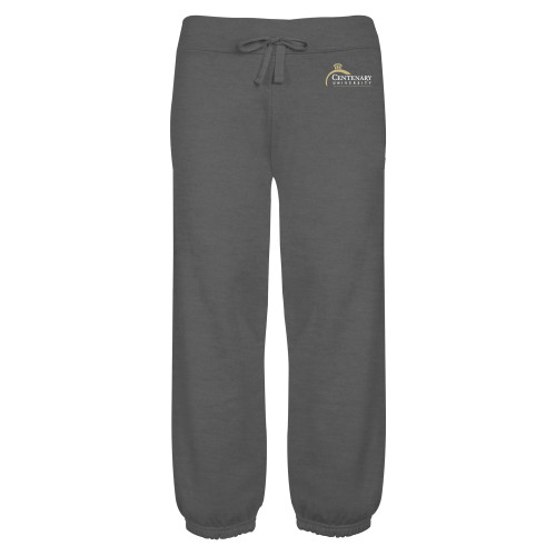  ENZA Womens Dark Heather Banded Fleece Capri - Centenary University Logo