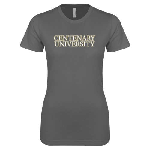  Next Level Womens Charcoal Boyfriend Tee - Centenary University
