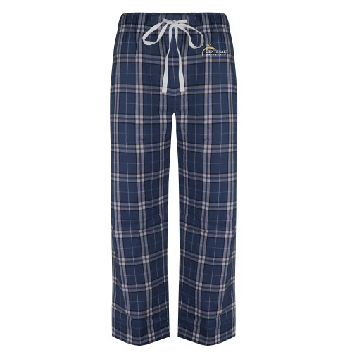  Navy/White Flannel Pajama Pant - Centenary University Logo