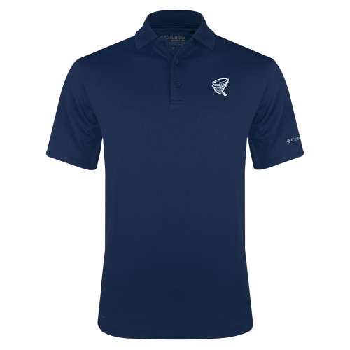  Columbia Navy Omni Wick Drive Polo - Cyclone Athletic Logo