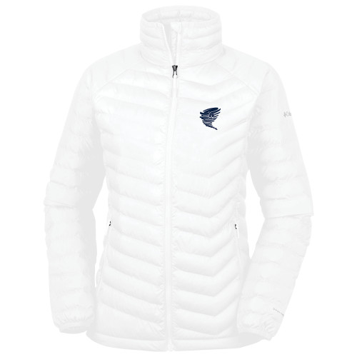  Columbia Womens White Powder Lite Jacket - Cyclone Athletic Logo