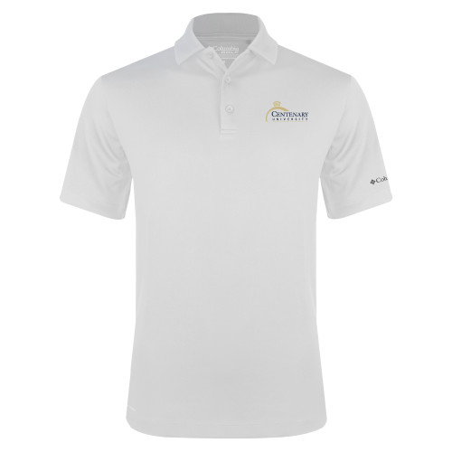  Columbia White Omni Wick Drive Polo - Centenary University Logo
