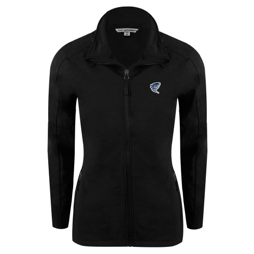  Womens Black Softshell Jacket - Cyclone Athletic Logo