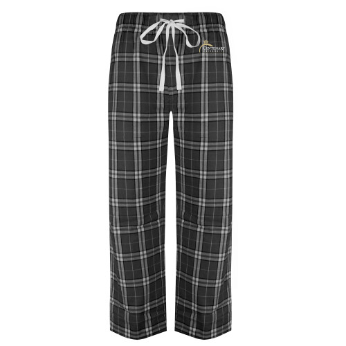  Black/Grey Flannel Pajama Pant - Centenary University Logo