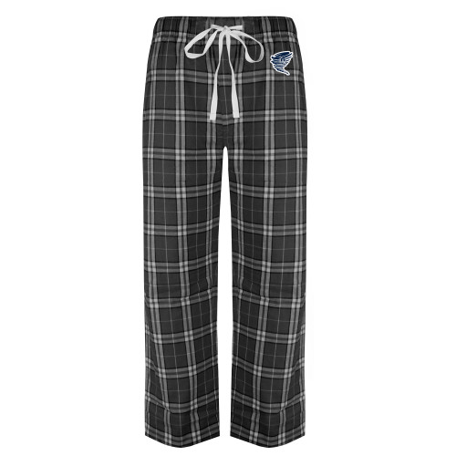  Black/Grey Flannel Pajama Pant - Cyclone Athletic Logo