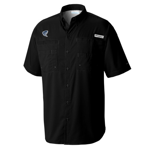  Columbia Black Tamiami Performance Short Sleeve Shirt - Cyclone Athletic Logo