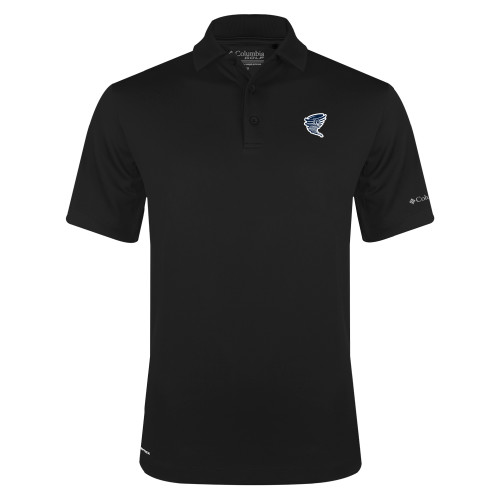  Columbia Black Omni Wick Drive Polo - Cyclone Athletic Logo