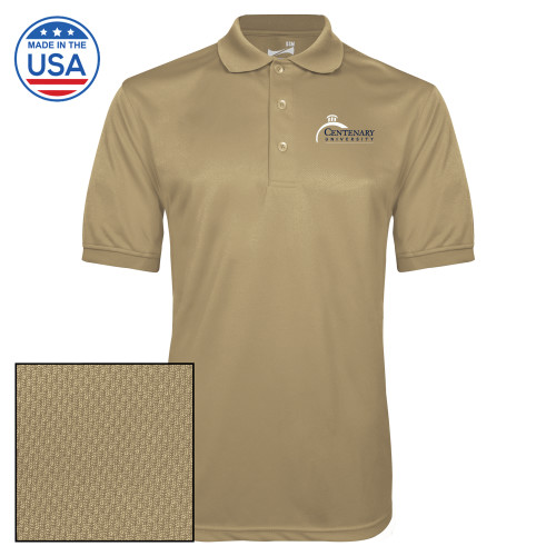  Vegas Gold Dry Mesh Polo - Centenary University Logo