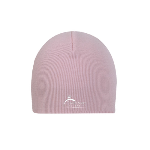  Pink Knit Beanie - Centenary University Logo