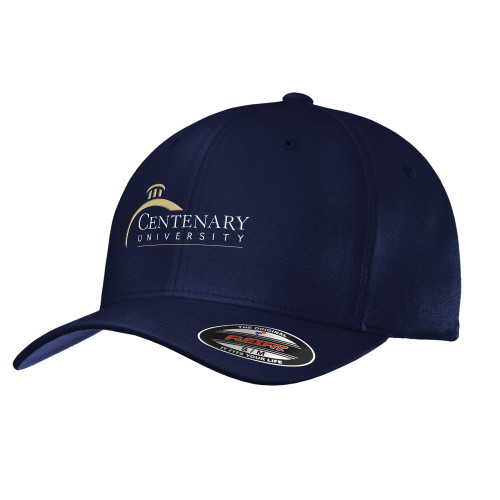  Navy Flexfit Structured Low Profile Hat - Centenary University Logo
