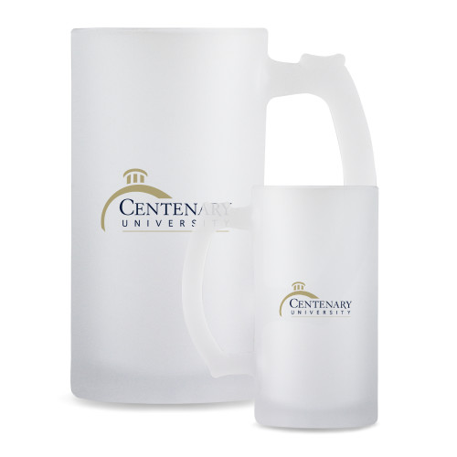  Full Color Decorative Frosted Glass Mug 16oz - Centenary University Logo