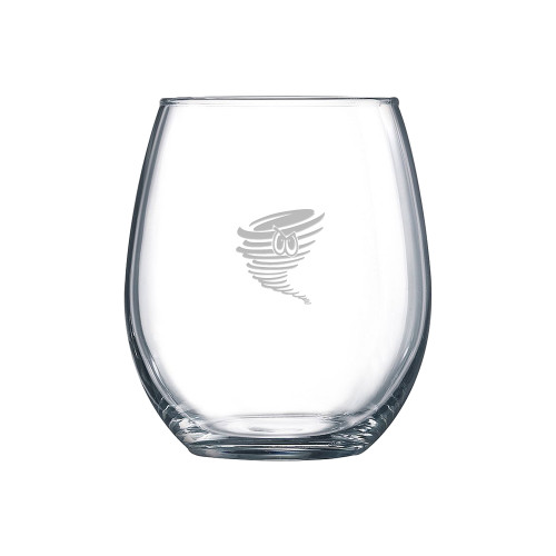  Libbey Stemless Glass 17oz - Cyclone Athletic Logo Engraved