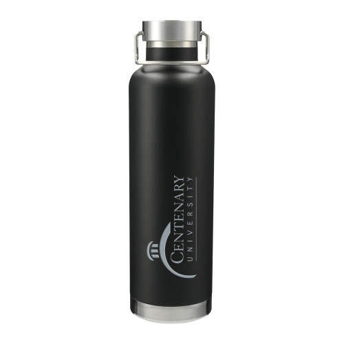  Thor Copper Vacuum Insulated Black Bottle 32oz - Centenary University Logo Engraved