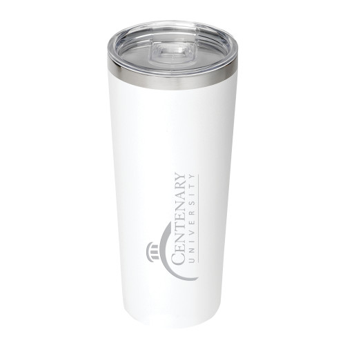 Thor Vacuum Insulated White Tumbler 22oz - Centenary University Logo Engraved