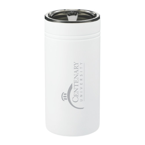  Sherpa Vacuum White Tumbler & Insulator 12oz - Centenary University Logo Engraved