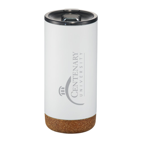  Valhalla Vacuum Insulated White Tumbler 16oz - Centenary University Logo Engraved