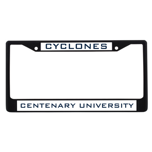  Metal License Plate Frame in Black - Cyclones