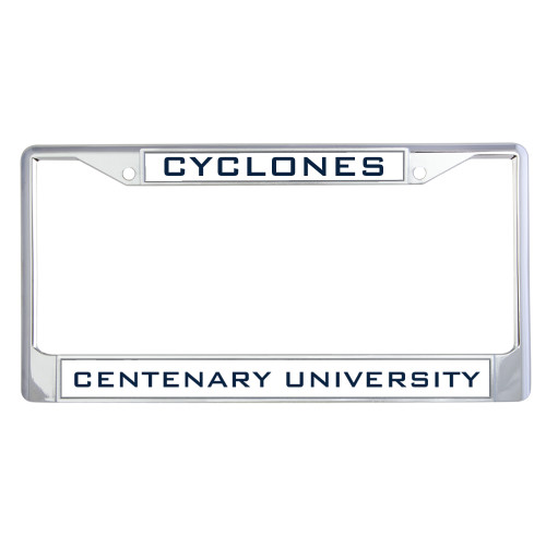  Metal License Plate Frame in Chrome - Cyclones
