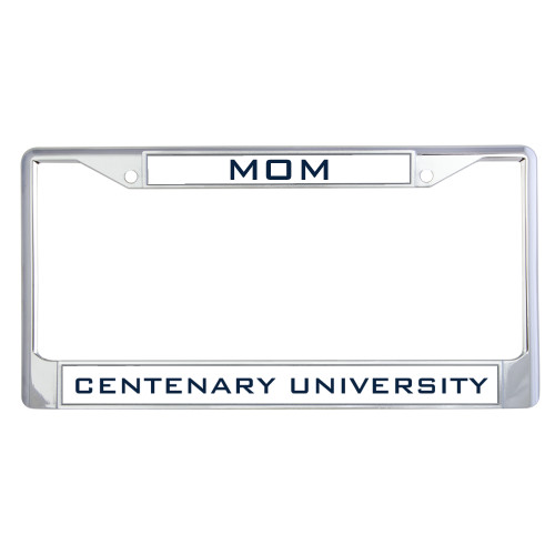  Mom Metal License Plate Frame in Chrome - Mom