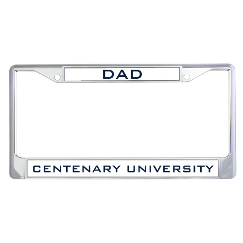  Dad Metal License Plate Frame in Chrome - Dad