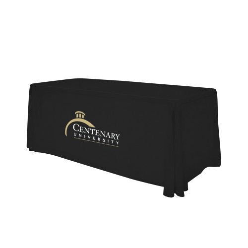  Black 6 foot Table Throw - Centenary University Logo