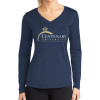 Thumbnail image for  Womens Navy Performance Long Sleeve V Neck Shirt