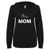 Thumbnail image for  ENZA Womens Black V Notch Raw Edge Fleece Hoodie