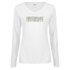Thumbnail image for  Womens White Long Sleeve V Neck Tee
