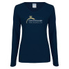 Thumbnail image for  Womens Navy Long Sleeve V Neck Tee