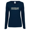 Thumbnail image for  Womens Navy Long Sleeve V Neck Tee
