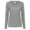 Thumbnail image for  Womens Grey Long Sleeve V Neck Tee 