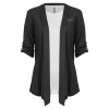 Thumbnail image for  Womens Grey Drape Front Cardigan Sweater