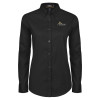 Thumbnail image for  Womens Black Twill Button Down Long Sleeve 