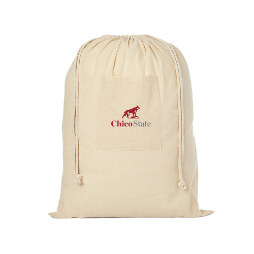  Natural Cotton Laundry Bag - Chico State Informal Primary Lockup