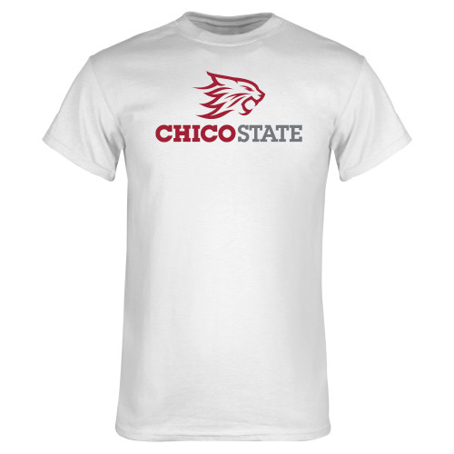  White T Shirt - Chico State Primary Mark