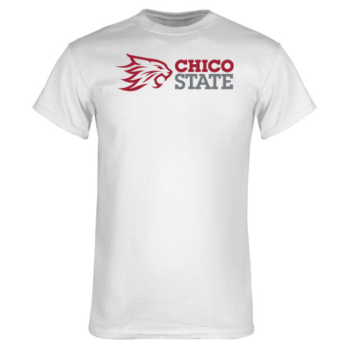  White T Shirt - Chico State Horizontal Mark