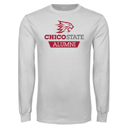  White Long Sleeve T Shirt - Chico State Alumni