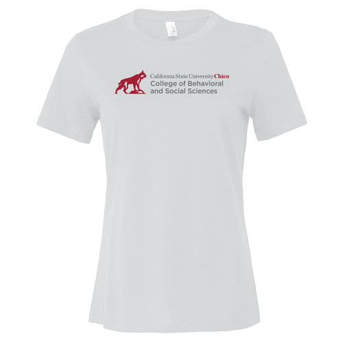 Chico Bella + Canvas Womens White Relaxed Cotton T Shirt - Chico State - CBSS