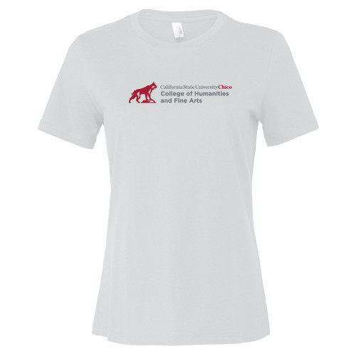Chico Bella + Canvas Womens White Relaxed Cotton T Shirt - Chico State - HFA