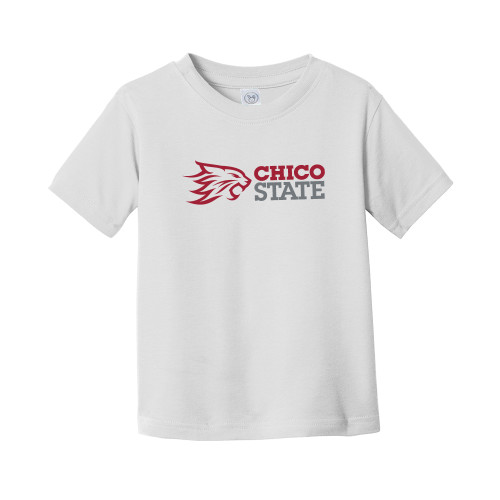  Toddler White T Shirt - Chico State Horizontal Mark