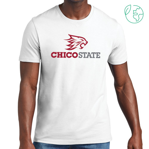  Allmade White Organic Cotton Tee - Chico State Primary Mark