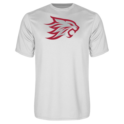  White Performance Tee - Wildcat Head