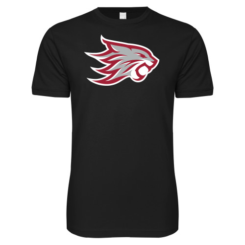  Next Level Black SoftStyle T Shirt - Wildcat Head