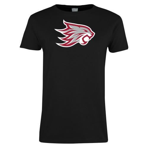  Womens Black Short Sleeve Tee - Wildcat Head