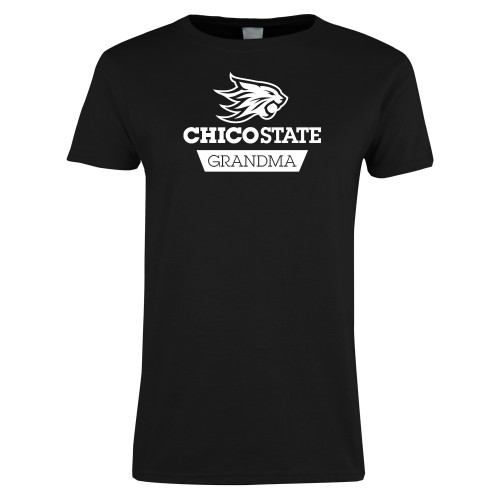  Womens Black Short Sleeve Tee - Chico State Grandma