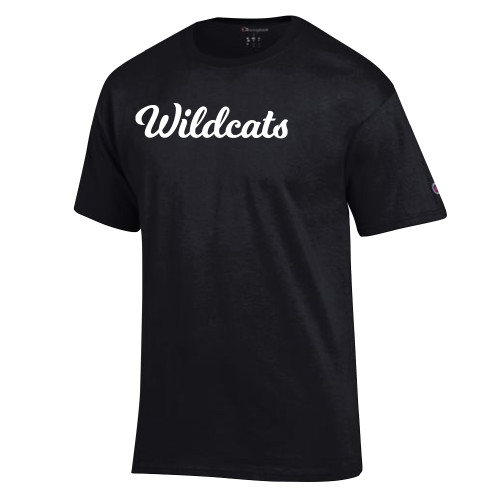  Champion Black T Shirt - Wildcats Script