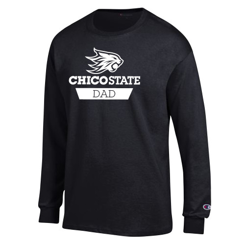  Champion Black Long Sleeve T Shirt - Chico State Dad