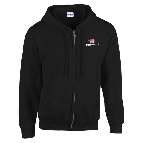  Black Fleece Full Zip Hoodie - Chico State Primary Mark