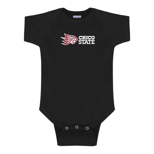  Black Infant Onesie - Chico State Horizontal Mark